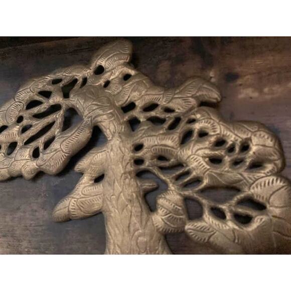 Mid Century BRASS Bonsai Tree - Made in India - Vintage Tree of Life Hanging - Picture 6 of 10